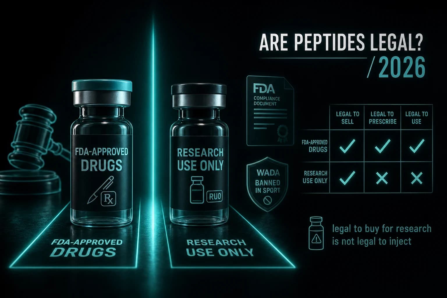 Are Peptides Legal in 2026? The Honest Guide to Peptide Legality