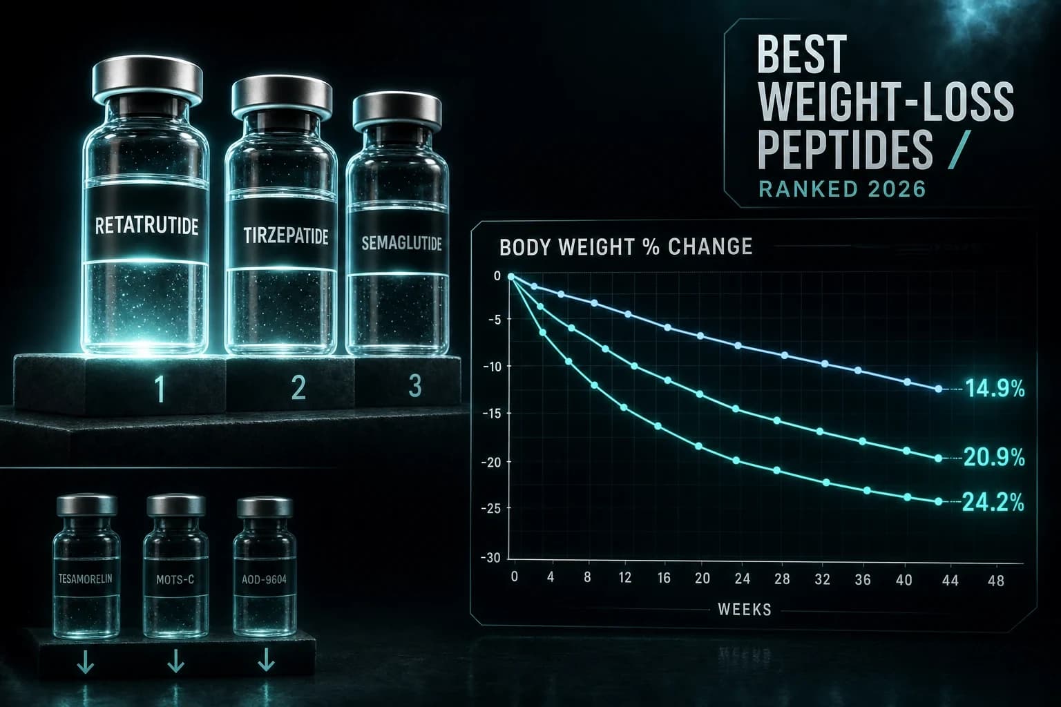 Best Peptides for Weight Loss (2026): Ranked by Real Trial Data
