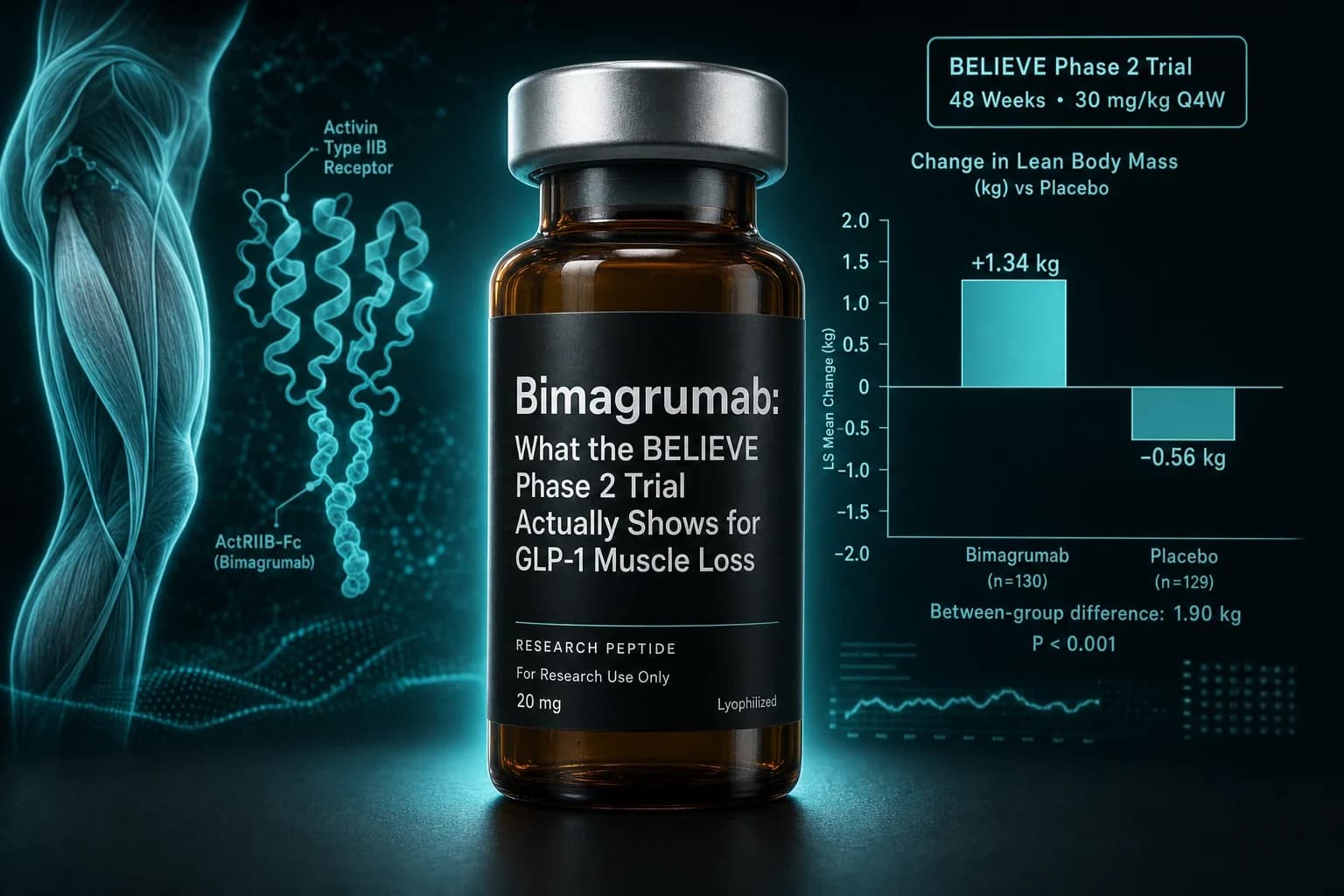 Bimagrumab: What the BELIEVE Phase 2 Trial Actually Shows for GLP-1 Muscle Loss