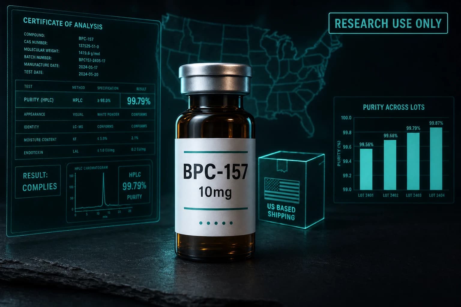 BPC-157 for Sale: COA-Verified Research-Use Vendor Guide