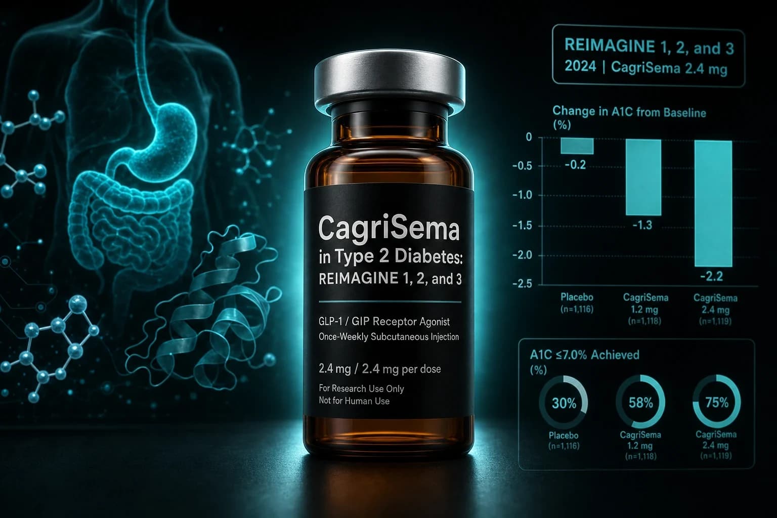 CagriSema in Type 2 Diabetes: REIMAGINE 1, 2, and 3