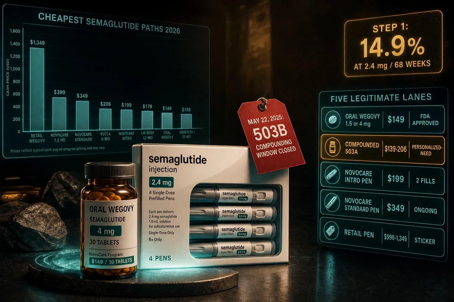 Cheapest Semaglutide Without Insurance in 2026: Ranked