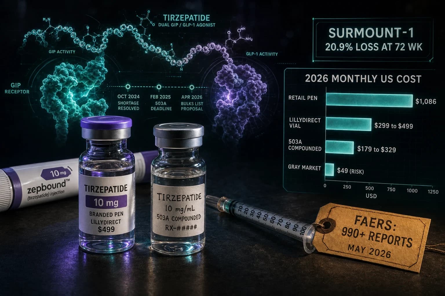 Compounded Tirzepatide vs Zepbound 2026: Cost and Legal Reality