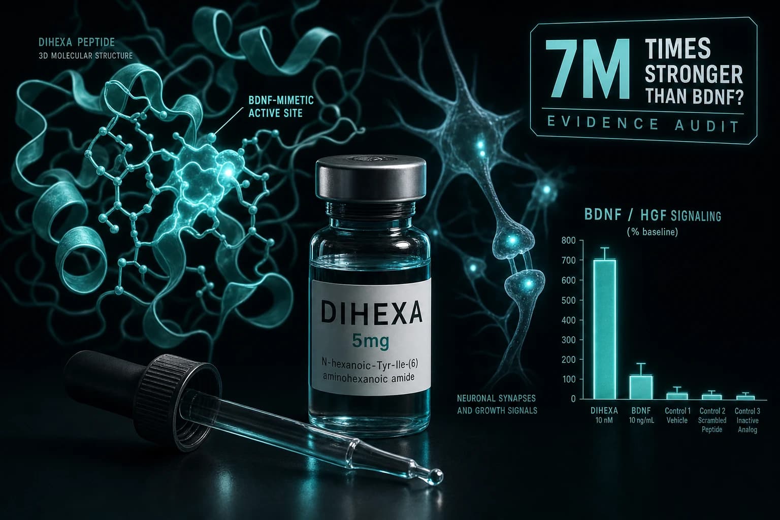 Dihexa: BDNF Mimetic Dosing and the 7-Million-Times Hype Audit