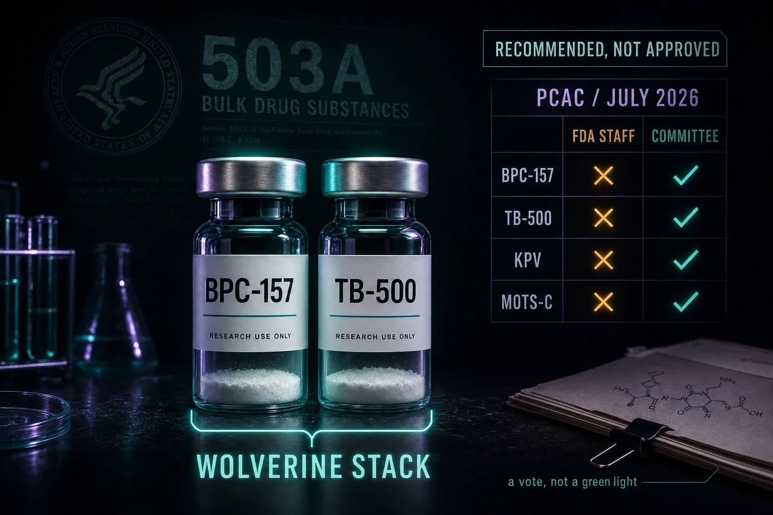 The FDA and BPC-157: What the July 2026 Peptide Vote Actually Changed