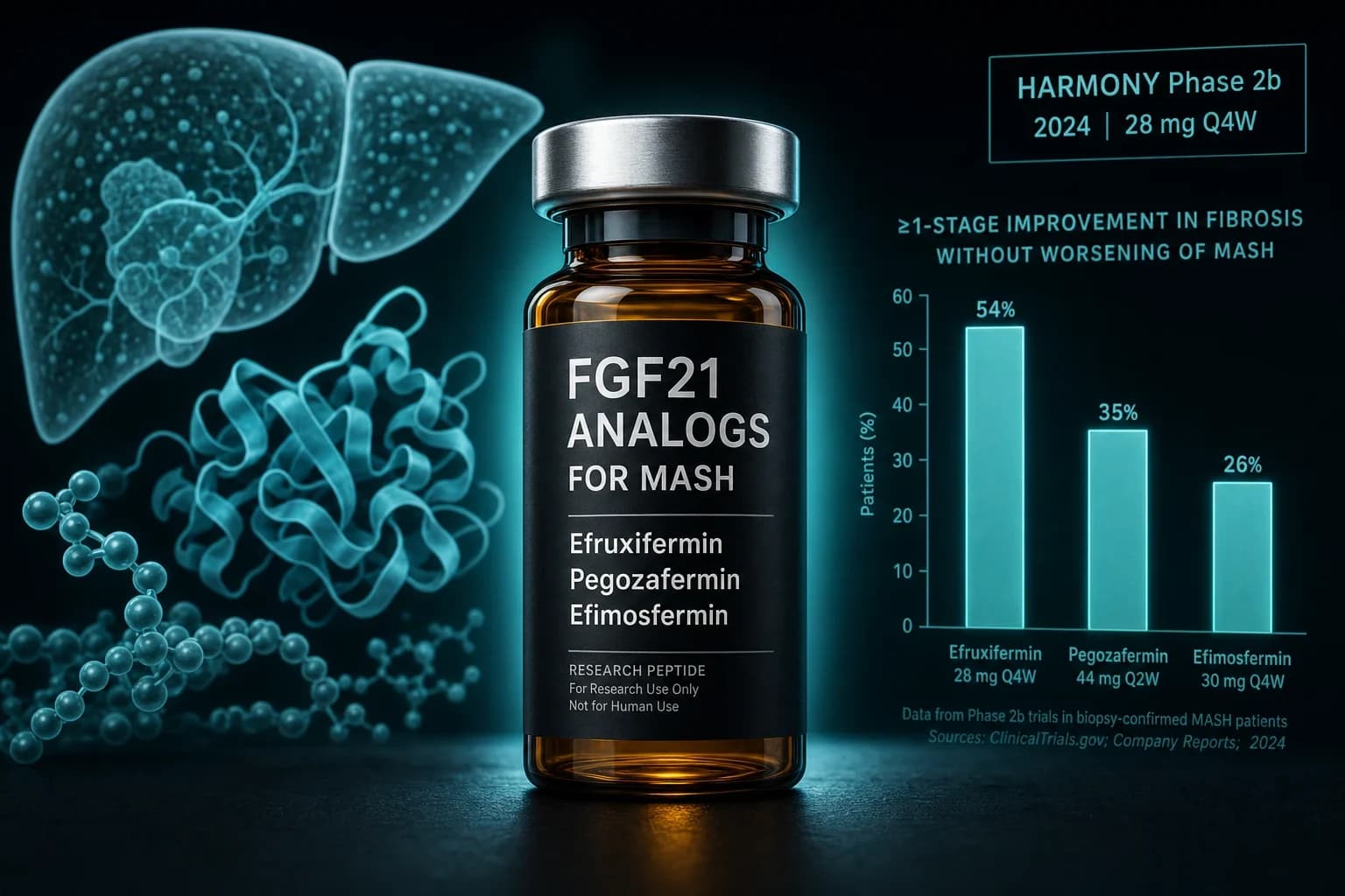 FGF21 Analogs for MASH: Efruxifermin, Pegozafermin, Efimosfermin