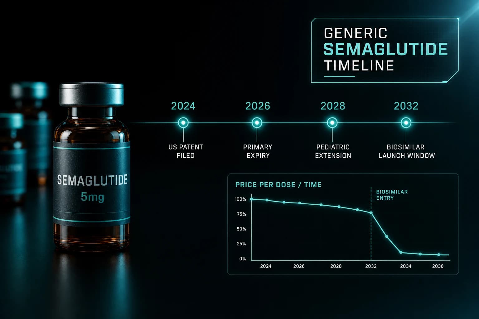 Generic Semaglutide Patent Expiry Timeline: 2026 to 2032 Roadmap
