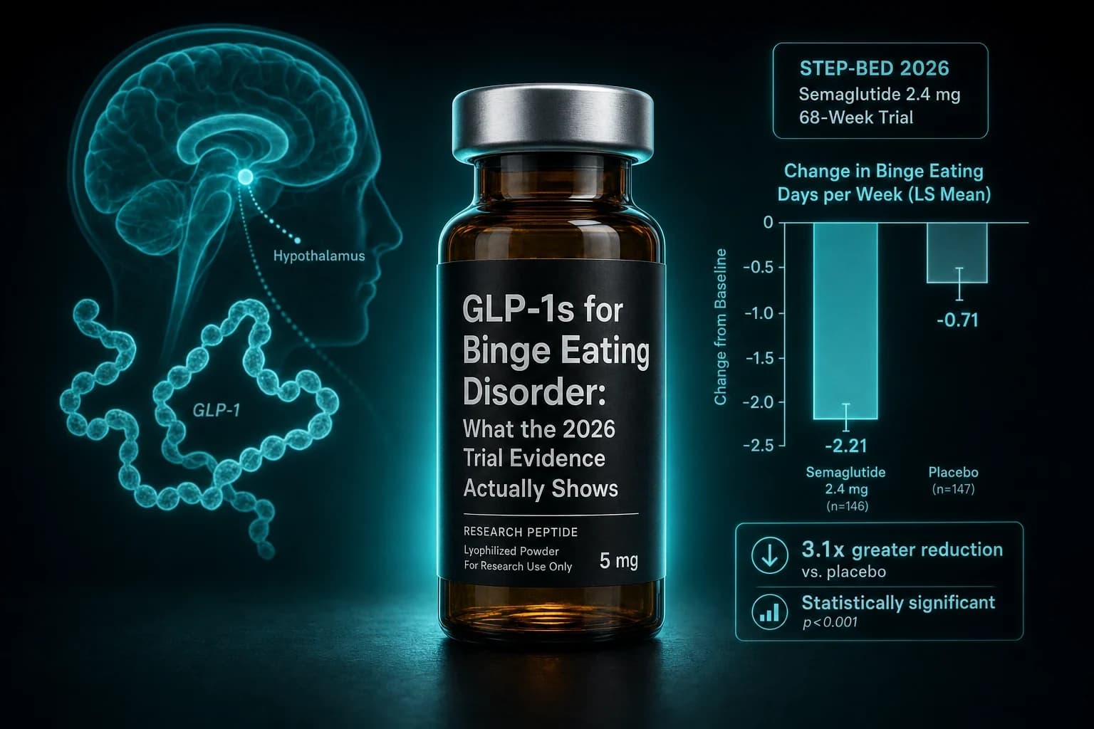 GLP-1s for Binge Eating Disorder: What the 2026 Trial Evidence Actually Shows
