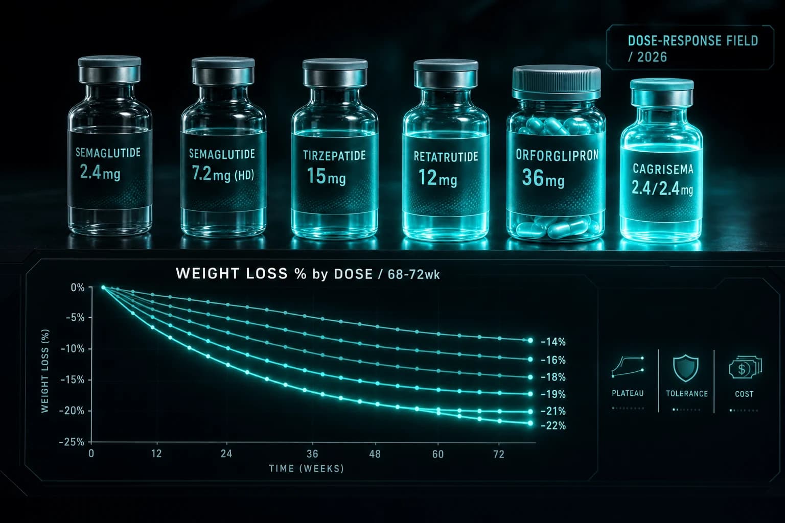 GLP-1 Dosing Comparison 2026: From 2.4 mg to 7.2 mg and Beyond