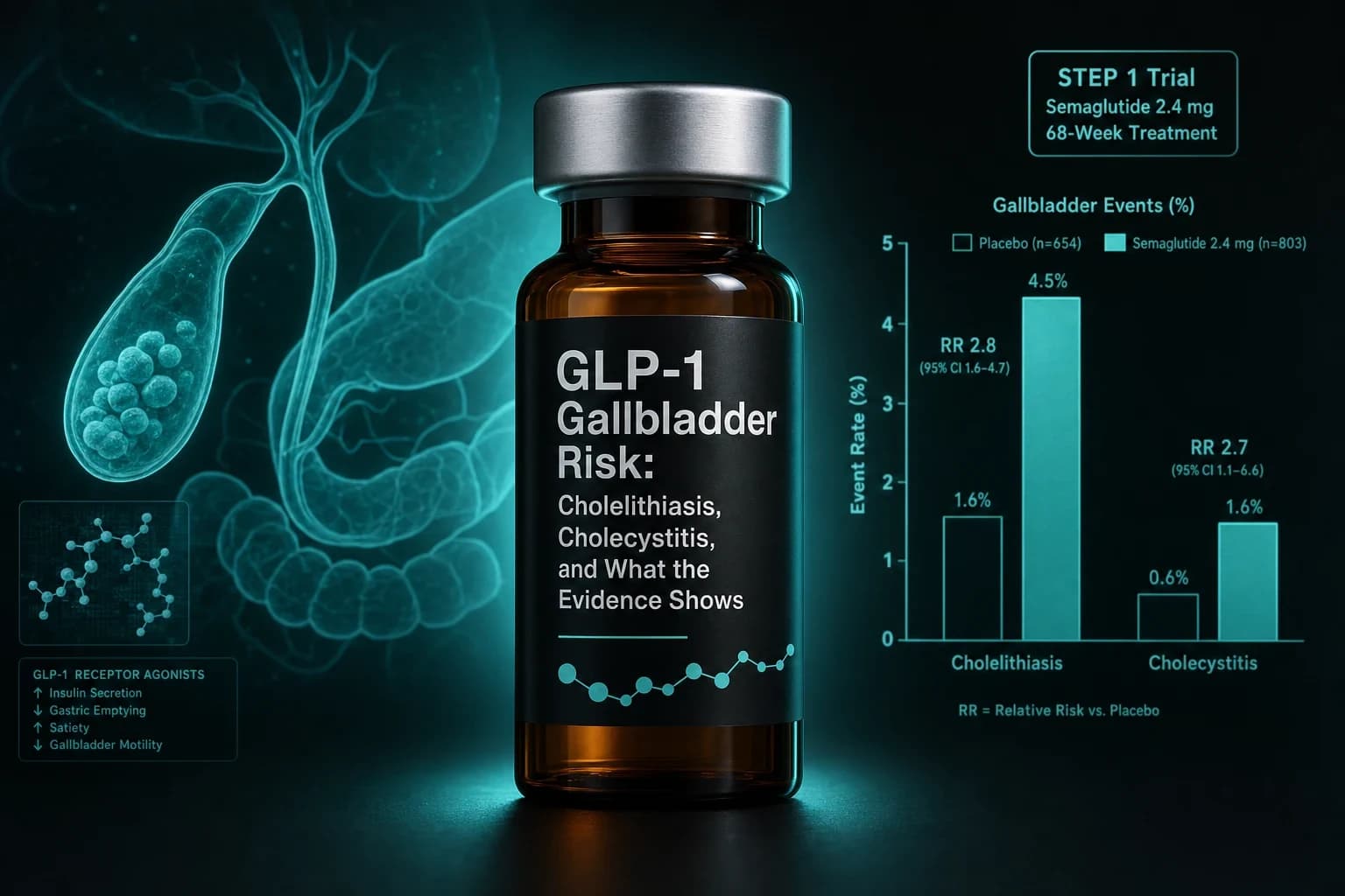 GLP-1 Gallbladder Risk: Cholelithiasis, Cholecystitis, and What the Evidence Shows