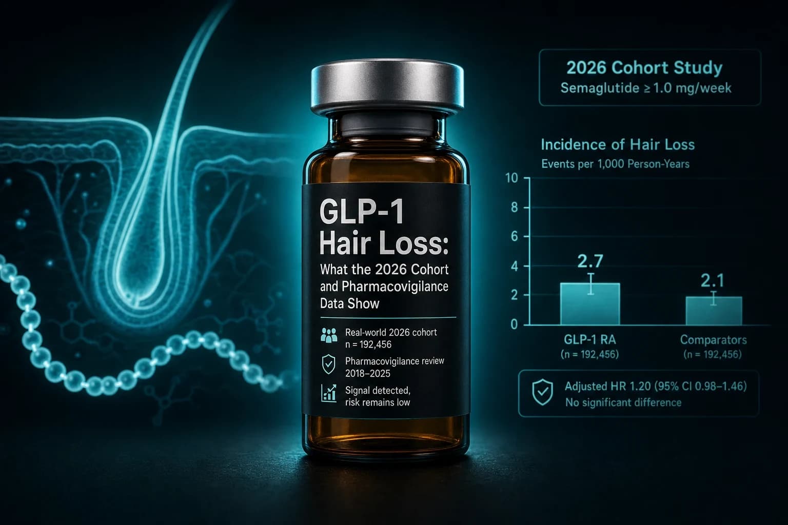 GLP-1 Hair Loss: What the 2026 Cohort and Pharmacovigilance Data Show