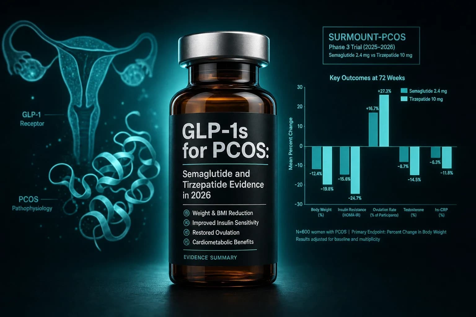 GLP-1s for PCOS: Semaglutide and Tirzepatide Evidence in 2026