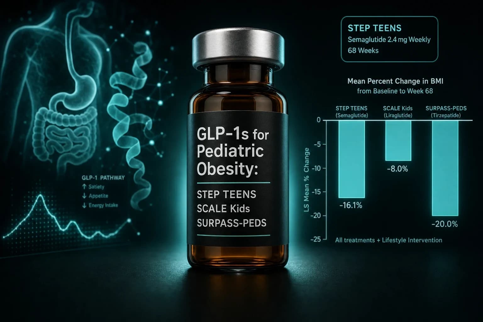 GLP-1s for Pediatric Obesity: STEP TEENS, SCALE Kids, SURPASS-PEDS