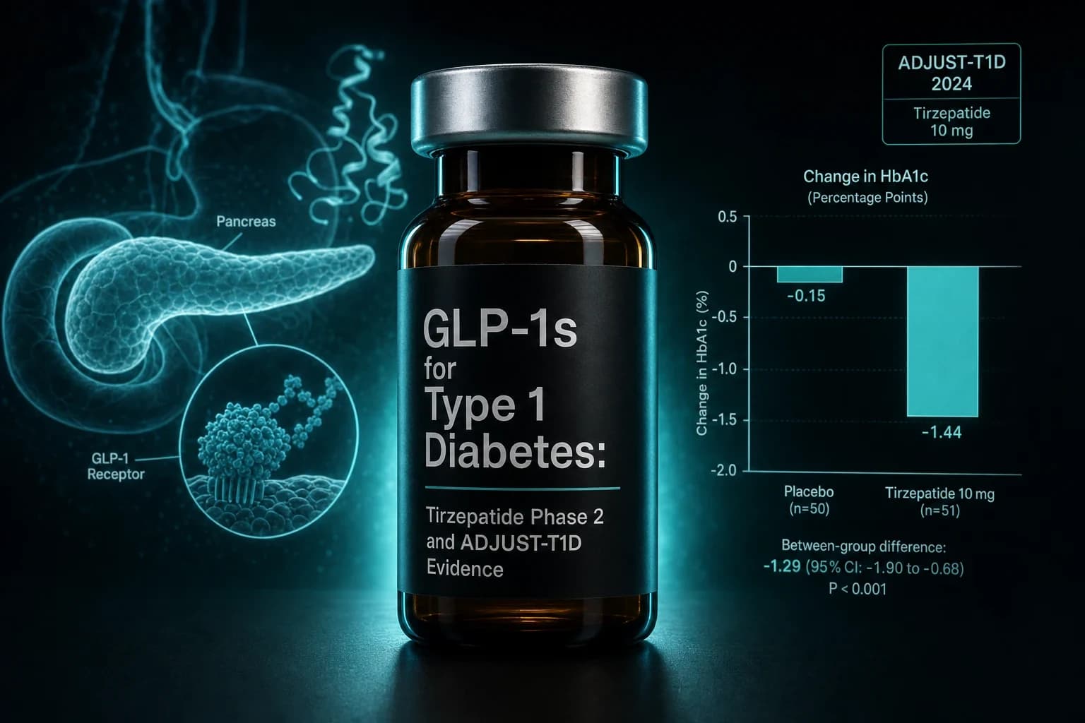 GLP-1s for Type 1 Diabetes: Tirzepatide Phase 2 and ADJUST-T1D Evidence