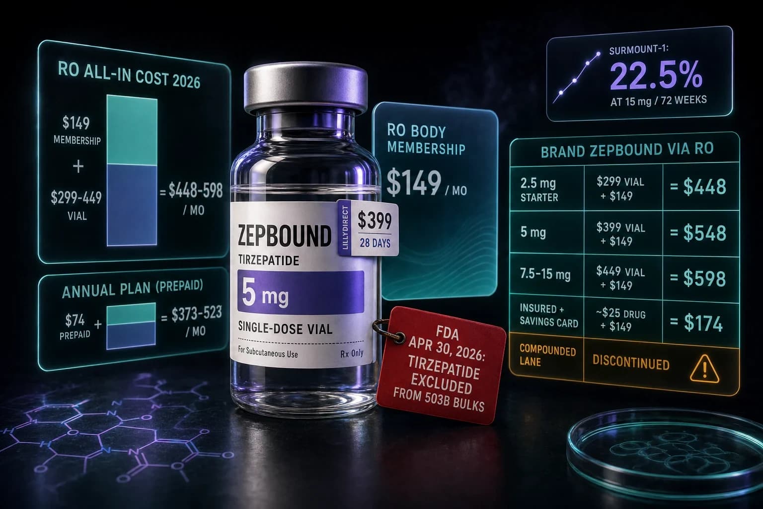 How Much Is Tirzepatide On Ro? 2026 Cost Breakdown