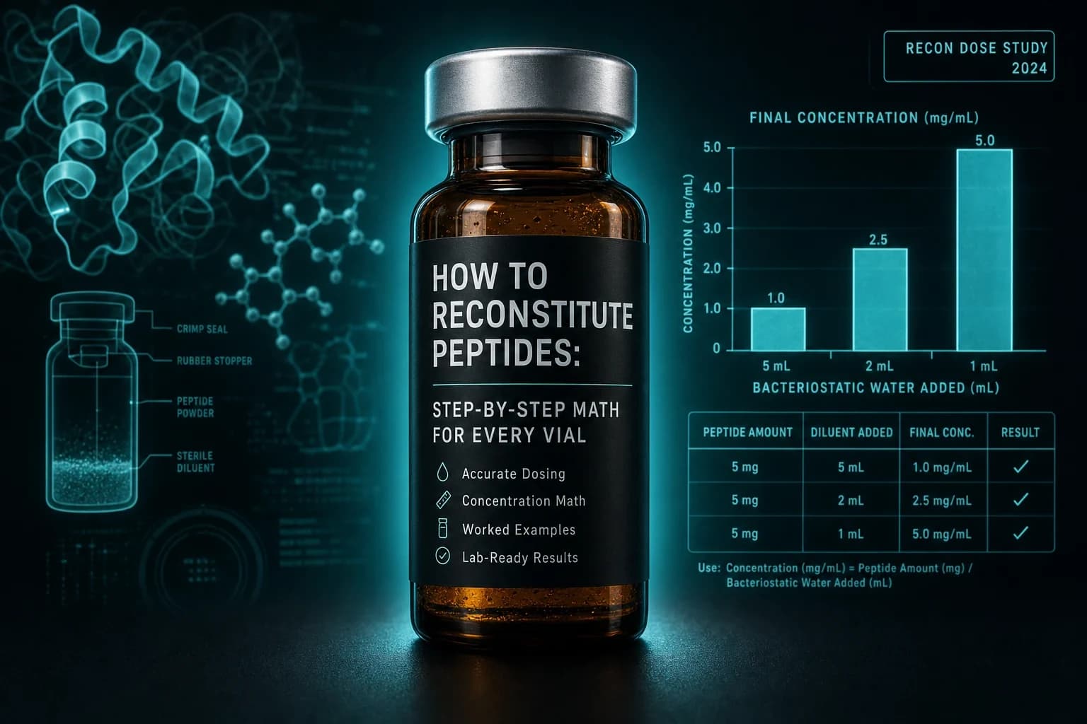 How to Reconstitute Peptides: Step-by-Step Math for Every Vial