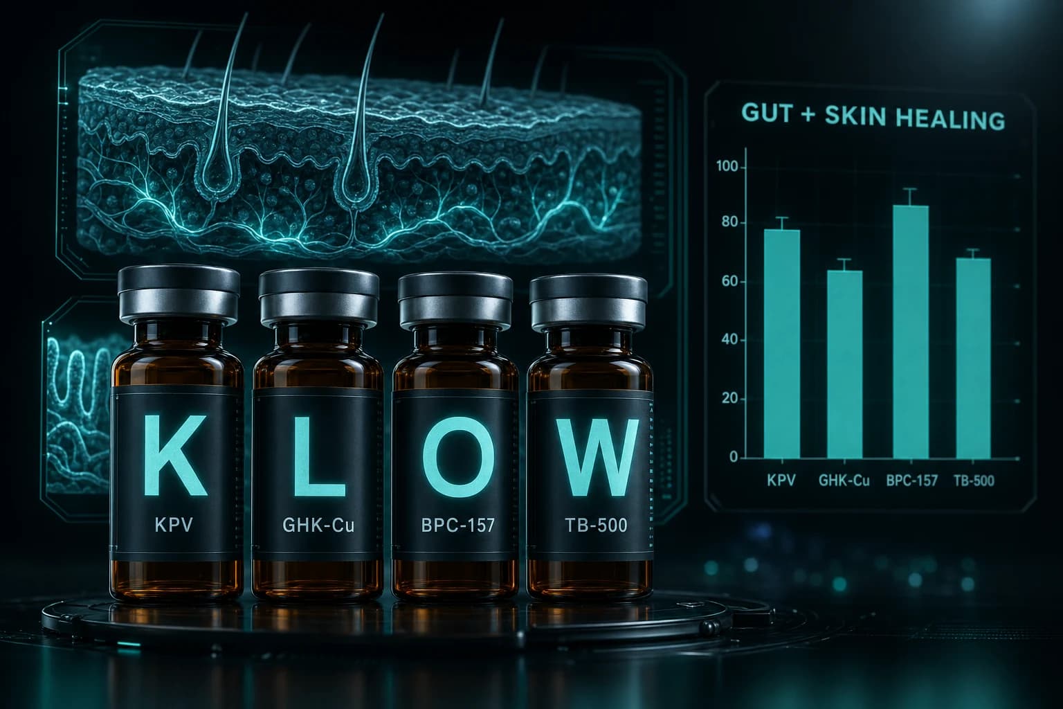 KLOW Blend: 4-Peptide Skin, Gut, and Recovery Protocol