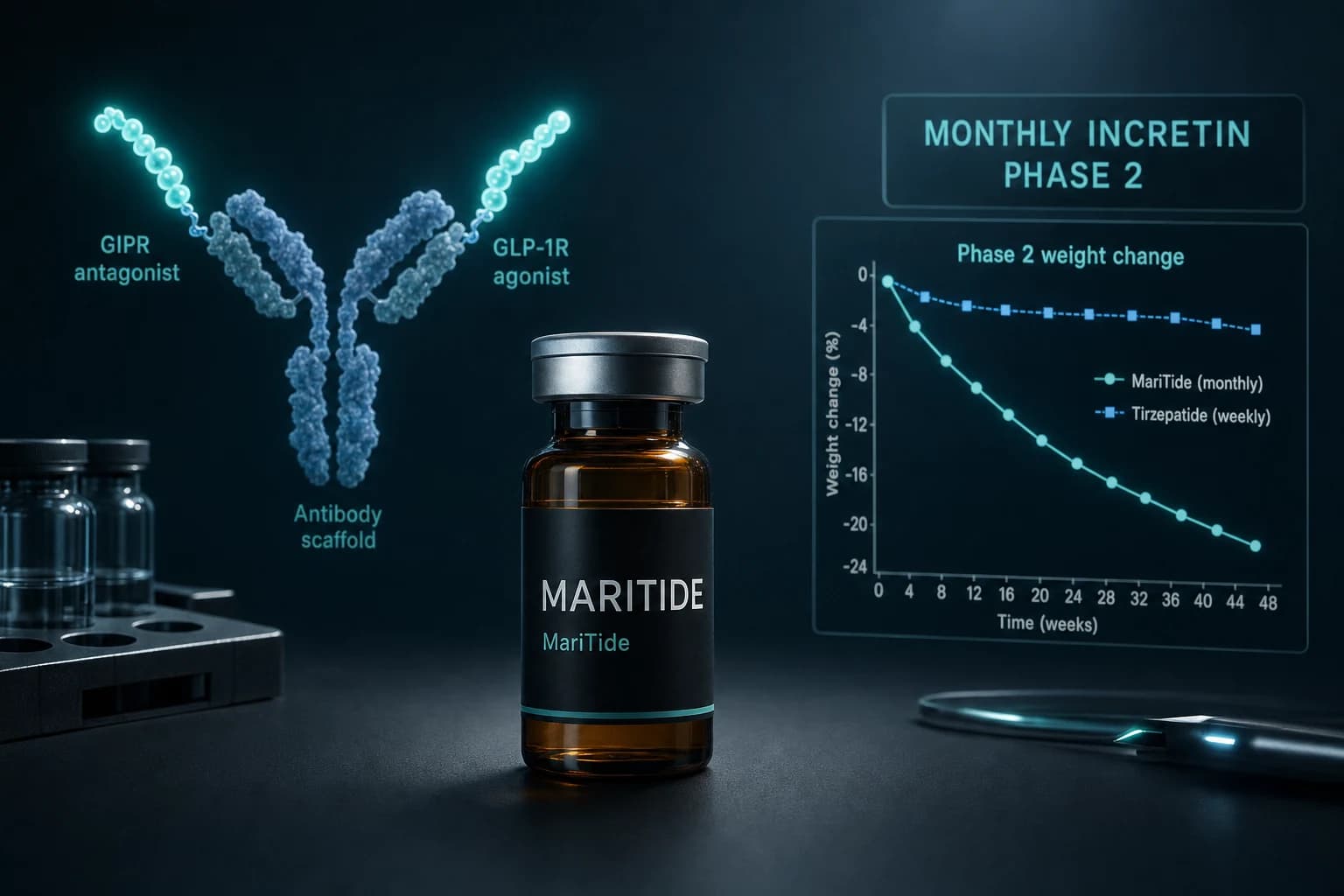 Maridebart cafraglutide (MariTide): once-monthly Phase 2 evidence