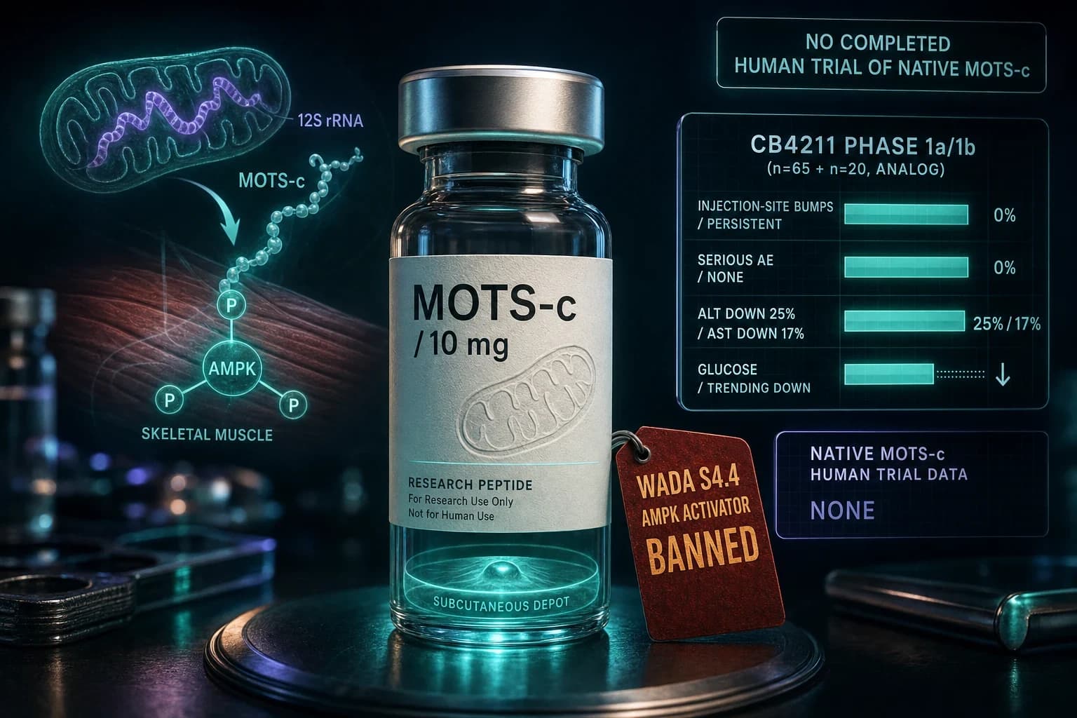 MOTS-c Side Effects: What Human and CB4211 Data Actually Show