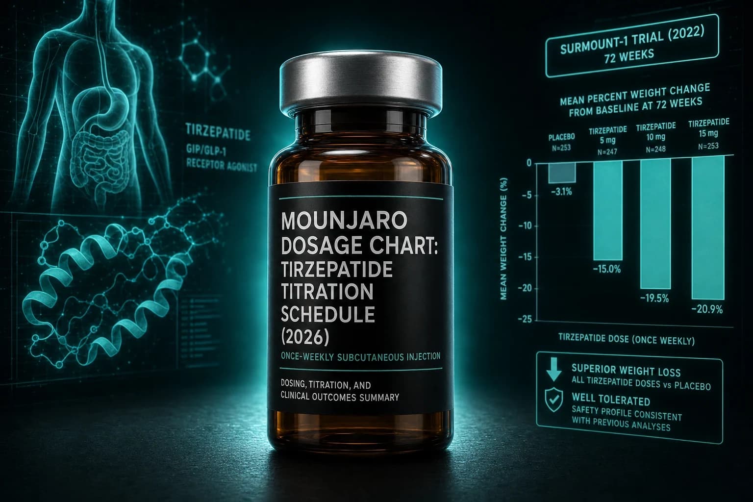 Mounjaro Dosage Chart: Tirzepatide Titration Schedule (2026)
