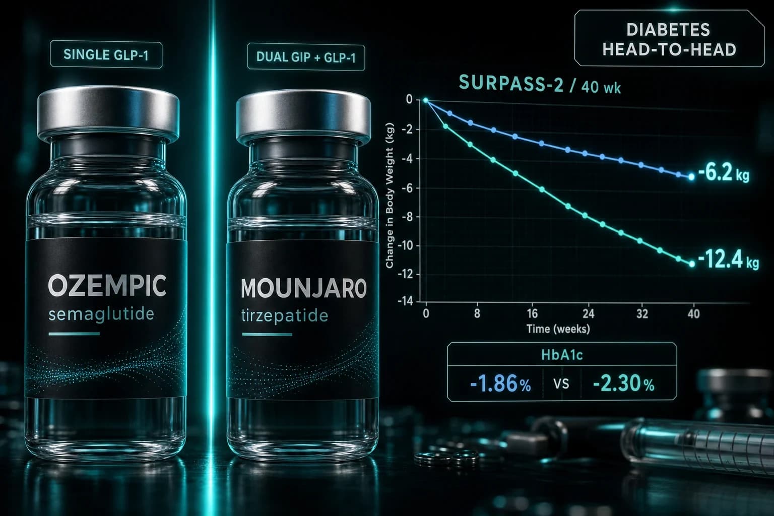 Ozempic vs Mounjaro: Semaglutide vs Tirzepatide Compared