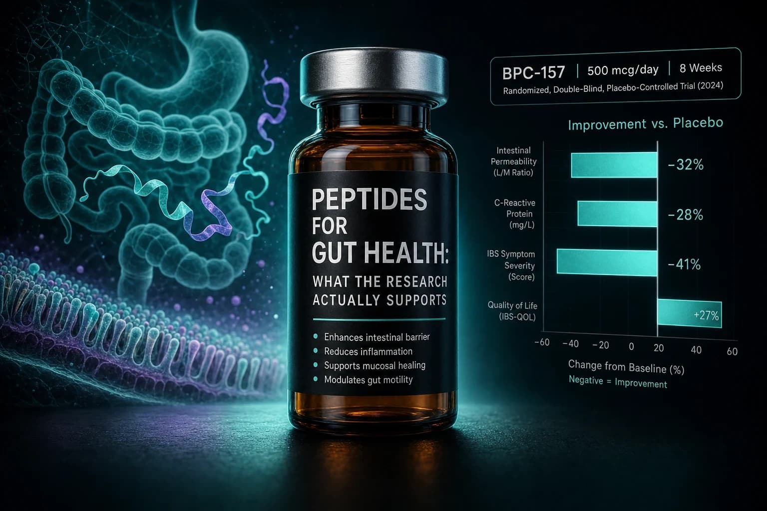 Peptides for Gut Health: What the Research Actually Supports
