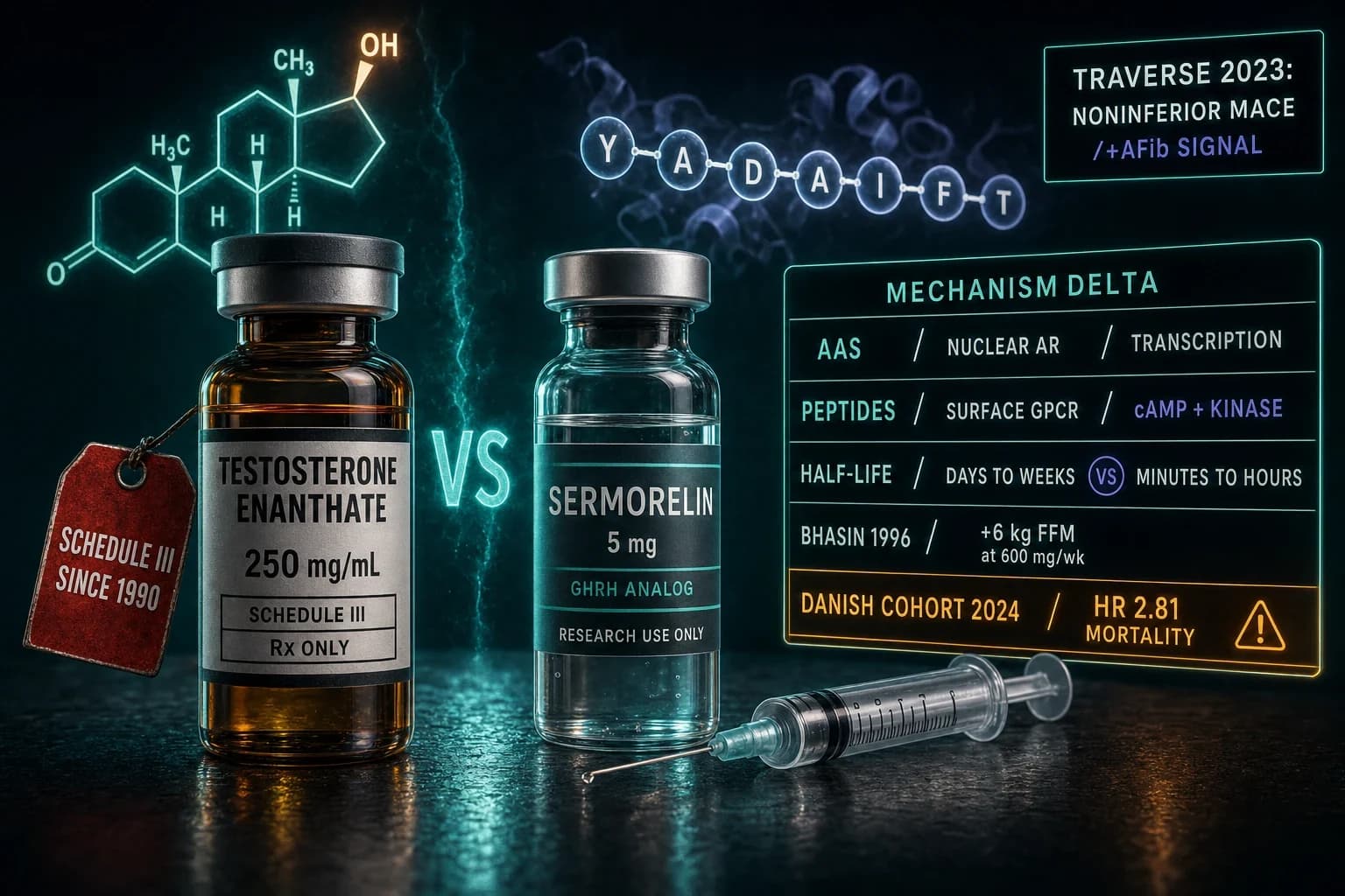 Peptides vs Steroids: Mechanism, Evidence, and Legal Status (2026)