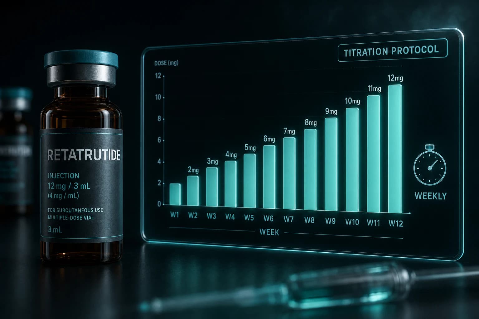 12-Week Retatrutide Titration Protocol: Research Dose Schedule