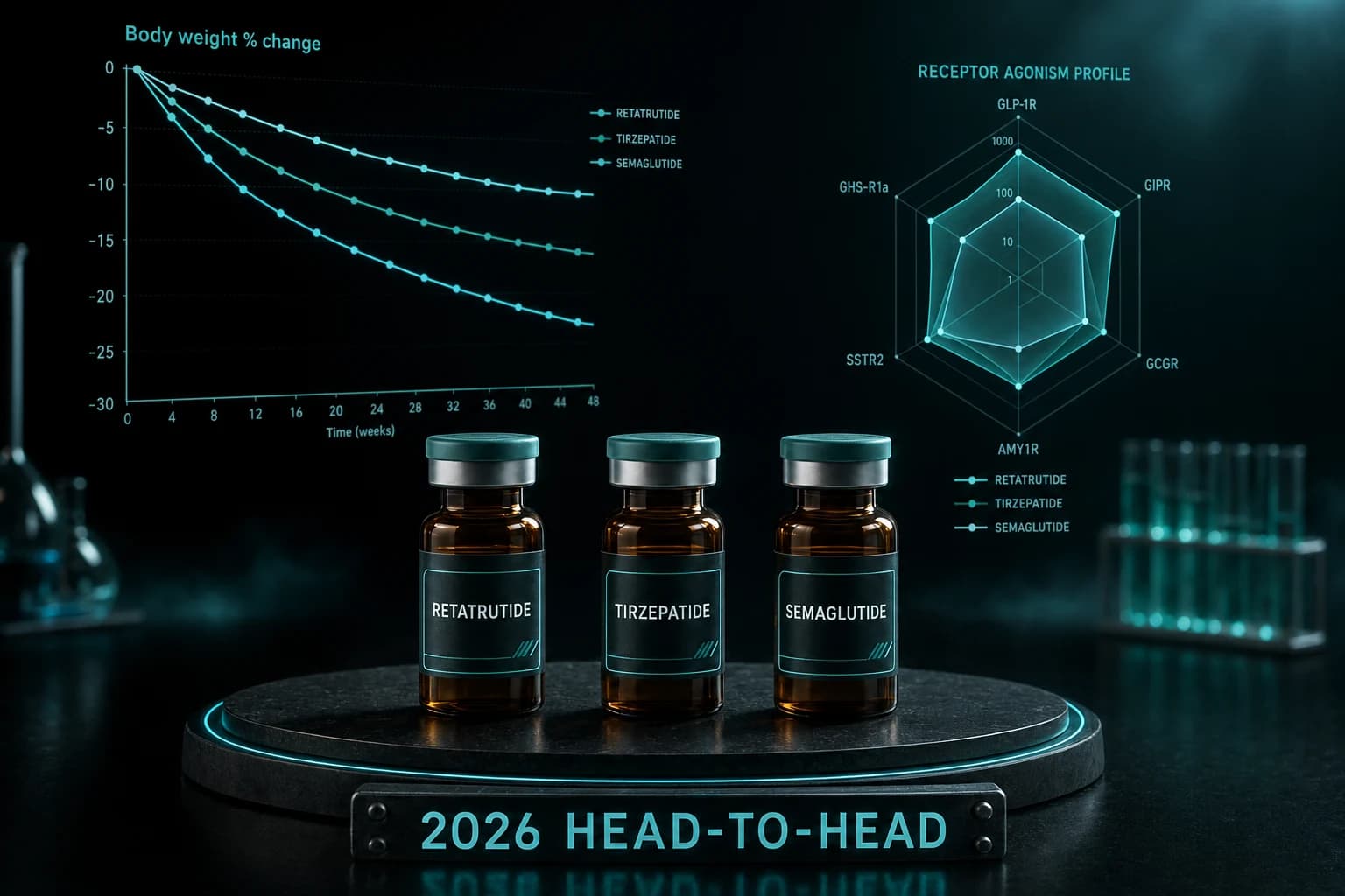 Retatrutide vs Tirzepatide vs Semaglutide: 2026 GLP-1 Comparison