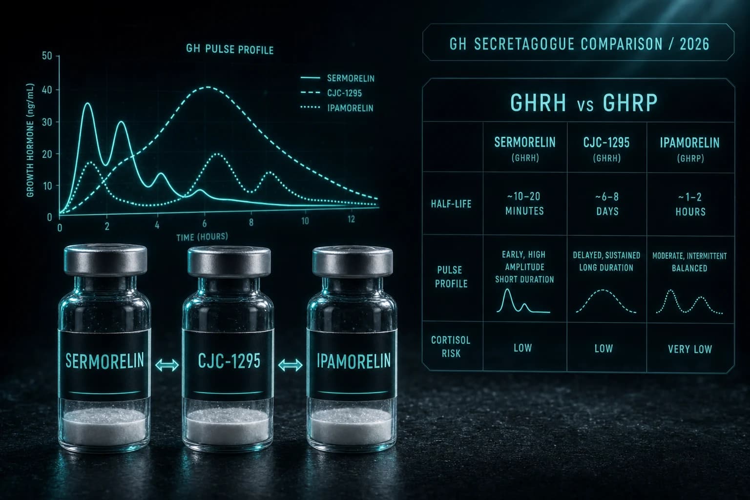 Sermorelin vs CJC-1295 vs Ipamorelin: Which GH Secretagogue to Run