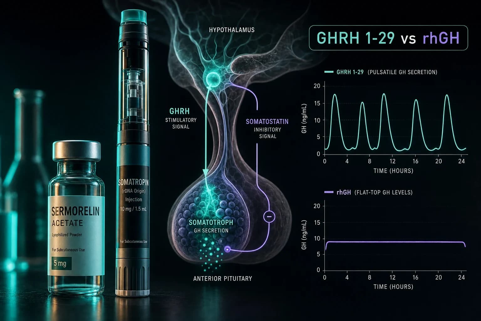 Sermorelin vs HGH: What the Trials Show and Where They Stop