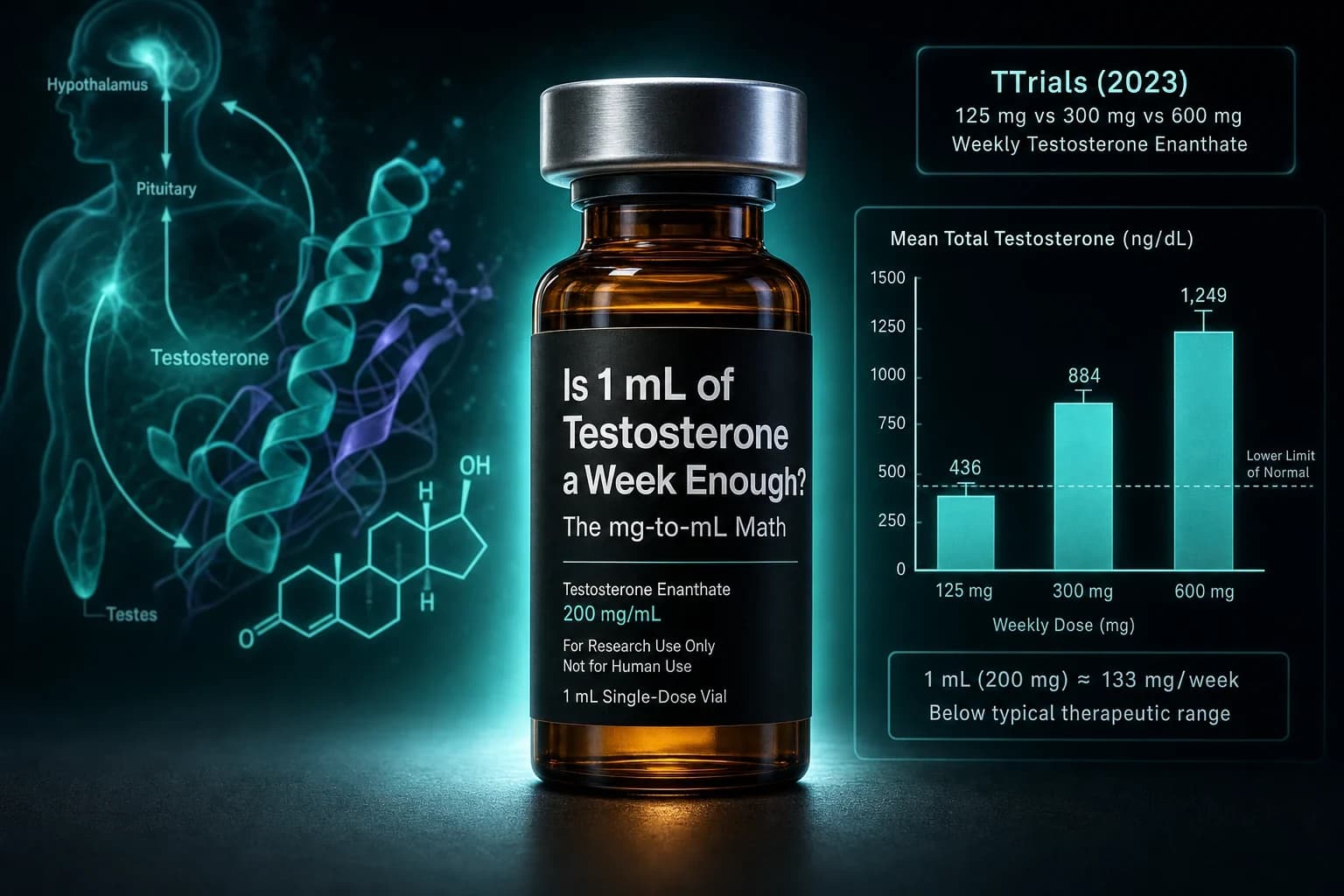 Is 1 mL of Testosterone a Week Enough? The mg-to-mL Math