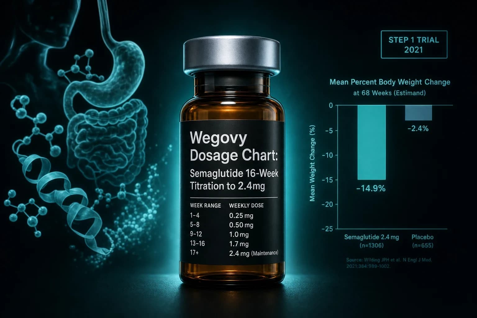 Wegovy Dosage Chart: Semaglutide 16-Week Titration to 2.4mg