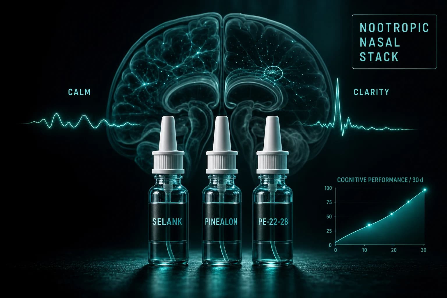 Calm + Clarity pre-mixed peptide stack